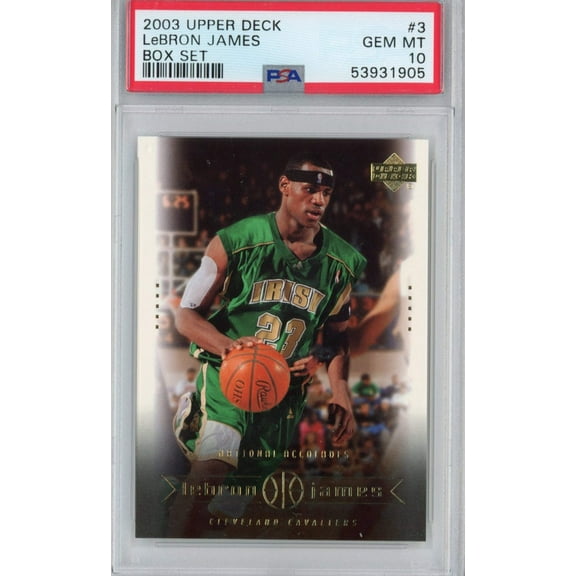 Graded 2003-04 Upper Deck LeBron James #3 Box Set Rookie RC Basketball Card PSA 10 Gem Mint
