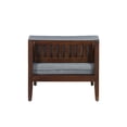 thumbnail image 6 of Linon Summerlyn Coastal Acacia Wood Weather-Resistant Sorrell Outdoor Middle Chair, Walnut/Gray, 6 of 18