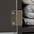 thumbnail image 6 of HOMCOM 54" Tall Bathroom Storage Cabinet, Freestanding Linen Tower with 2-Tier Shelf and Drawers, Narrow Side Floor Organizer, Brown, 6 of 9