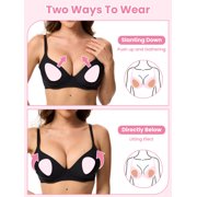 BIMEI Silicone Swimming Bra Inserts– Waterproof Reusable Triangle Breast Forms, Breathable Enhancers for Bikini & Swimwear, 1 Pair,Blue,#4