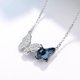 thumbnail image 3 of Collar de mariposa europeo y americano de alta gama con cristal austriaco, collar de personalidad simple, joyería para mujeres, 3 of 5