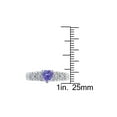 thumbnail image 2 of 2/5 Carat (Ctw) Tanzanite Heart Ring in Sterling Silver with Diamond Accent for Women, 2 of 6