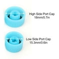 thumbnail image 2 of HLONK Capuchon de Noyau de Valve A/C 10 Pcs Accessoires Service de Climatisation Universel Couvercle Anti-Poussière Haut-Bas Capuchon de Voiture Réparation A/C Réfrigérant Couvercle de Port de Chargement Accessoire Auto, 2 of 5