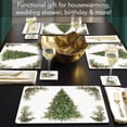 thumbnail image 6 of Cala Home "Our Christmas Tree" 4 Pack Decorative Hardboard Cork Back Tabletop Placemats, 6 of 7