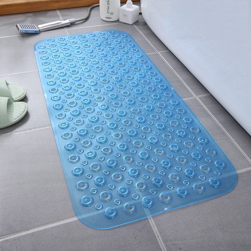 NonSlip Bath Shower Tub Mat PVC Foot Massage Bathroom Rubber Pad Suction 88×40cm 