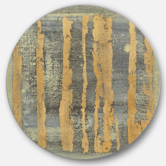 Designart 'Glam Metallic Form IV' Glam Metal Circle Wall Art