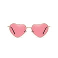 thumbnail image 2 of Lilgiuy Mental Sunglasses for Women Summer Classic Vintage Glasses Heart Shaped Transparent Candy Color Frameless Sun Protection for Party Favors, 2 of 2