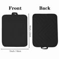 thumbnail image 2 of HOMEIORA Pot Holders and Oven Mitts 7" x 9" Heat Resistant Cotton Pocket Pot Holder Set Feature of Non Slip Kitchen Hot Pad Oven Mitts, 4 - Pack (Black), 2 of 7