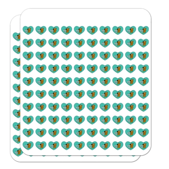 Scooby-Doo Ruh Roh Heart Shaped Planner Calendar Scrapbook Craft Stickers