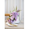 thumbnail image 3 of Juego De Caja Combinada De Flores Artificiales, Hojas Y Tallos Sueltos De Flores Artificiales, Ramo De Centro De Boda, Novia, Boda, Baby Shower (Lavanda Lila), 3 of 5