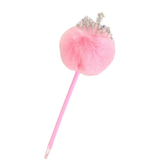 Furry Pompoms Ballpoint Pen Funny Writing Tool 0.7mm Refillable for Student Writing Drawing Christmas Stocking Fillers