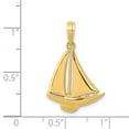 thumbnail image 3 of 14k Yellow Gold Sailboat Pendant, 3 of 4