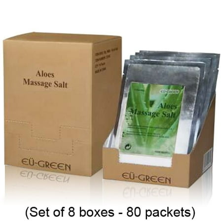 Sea Minerals Foot Scrub - Royal Massage Natural Sea Salt Mineral Massage Scrubbing Salts Case (80g packets x 80) - Aloe