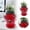 Red, variant on Ceramic Strawberry Shaped Tiered Planter 7.3" - Multi-Level Succulent Pot with Tray - Vertical Garden Tower for Outdoor Balcony & Patio