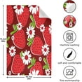 thumbnail image 4 of Dreamtimes Soft Absorbent Reusable Kitchen Towels, Set of 6|28x18 in, Strawberry Flowers 2 Dining Kitchen Living Room Tea Towels Dish Towels Decorative Towels, 4 of 7