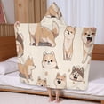 thumbnail image 5 of Shiba Inu Hooded Bath Towel，60"x35" for Ages 3 To 12 Kids, Quick Dry Lightweight Soft Microfiber Hood Beach Towel Cover Up for Kids, 5 of 7