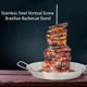 thumbnail image 3 of New Upgraded Vertical Skewer Grill Brazilian Barbecue Vertical Spit Stand Stainless Steel Barbecue Grilling Rack Meat Spit BBQ Accessory, 3 of 5