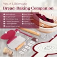 thumbnail image 4 of Sourdough Bread Baking Supplies with 2 Banneton Bread Proofing Basket Sizes - 16 Piece Sourdough Starter Kit Including Dough Whisk, Scraper, Lame, Apron for Artisan Bread Making, 4 of 4