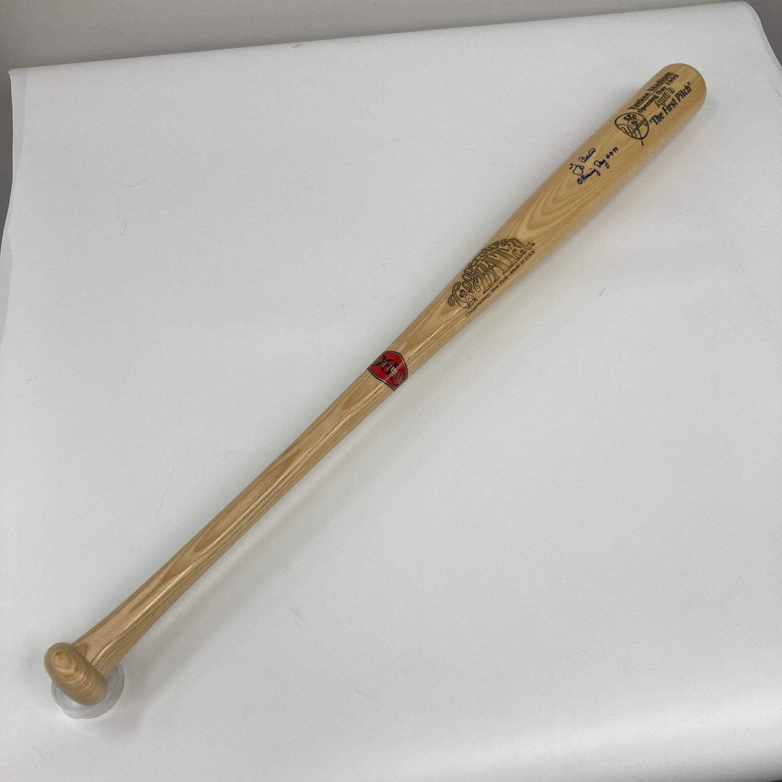 Yogi Berra Signed Inscribed 1999 Opening Day First Pitch Baseball Bat JSA COA