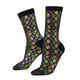 thumbnail image 1 of Fotbe Mardi Gras Shiny Green Purple Calcetas Largas con Estampado para Hombre y Mujer – Calcetas de Compresión Transpirables y Elásticas, Viajar y Uso Diario Talla 5-11, 1 of 6