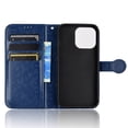 thumbnail image 4 of For iPhone 11 Pro Phone Case Full Coverage Dustproof Anti-Scratch Anti-Fingerprint Kickstand Card Slots Wave-dot Pattern Design Convenient Wrist Strap PU Leather Luxury Wallet Cover,Blue, 4 of 7