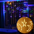 thumbnail image 4 of JANDEL 3.5m Star Moon String Lights Curtain Home Decoration 138Leds, 4 of 8