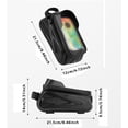 thumbnail image 3 of Bike Frame Bag - Large Capacity Waterproof Bicycle Front Rack Bag, Universal Cell Phone Holder for up to 6.5", Easy Install Cycling Storage for Mountain, Road & E-Bikes, 3 of 9