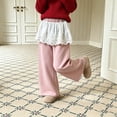 thumbnail image 5 of jiaxiM Girls Athletic Sweatpants Wide Leg Active Baggy Loose Fit Casual Elastic Waist Straight Ruffle Pants with Pockets, 5 of 6