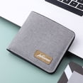thumbnail image 5 of Luoyaxxxxx Boys Wallets for Kids 7-10 Fashion ID Short Wallet Solid Color Women Men Canvas Hasp Purse Multiple Card Slots Clutch Bag, 5 of 10