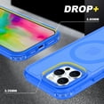 thumbnail image 5 of for iPhone 12 Pro / iPhone 12 6.1" Magnetic Case, Compatible with Mag-Safe, Shockproof Military-Grade Drop Protection, Yellowing Resistant, Magnetic Case with Detachable Side Key, Blue, 5 of 14