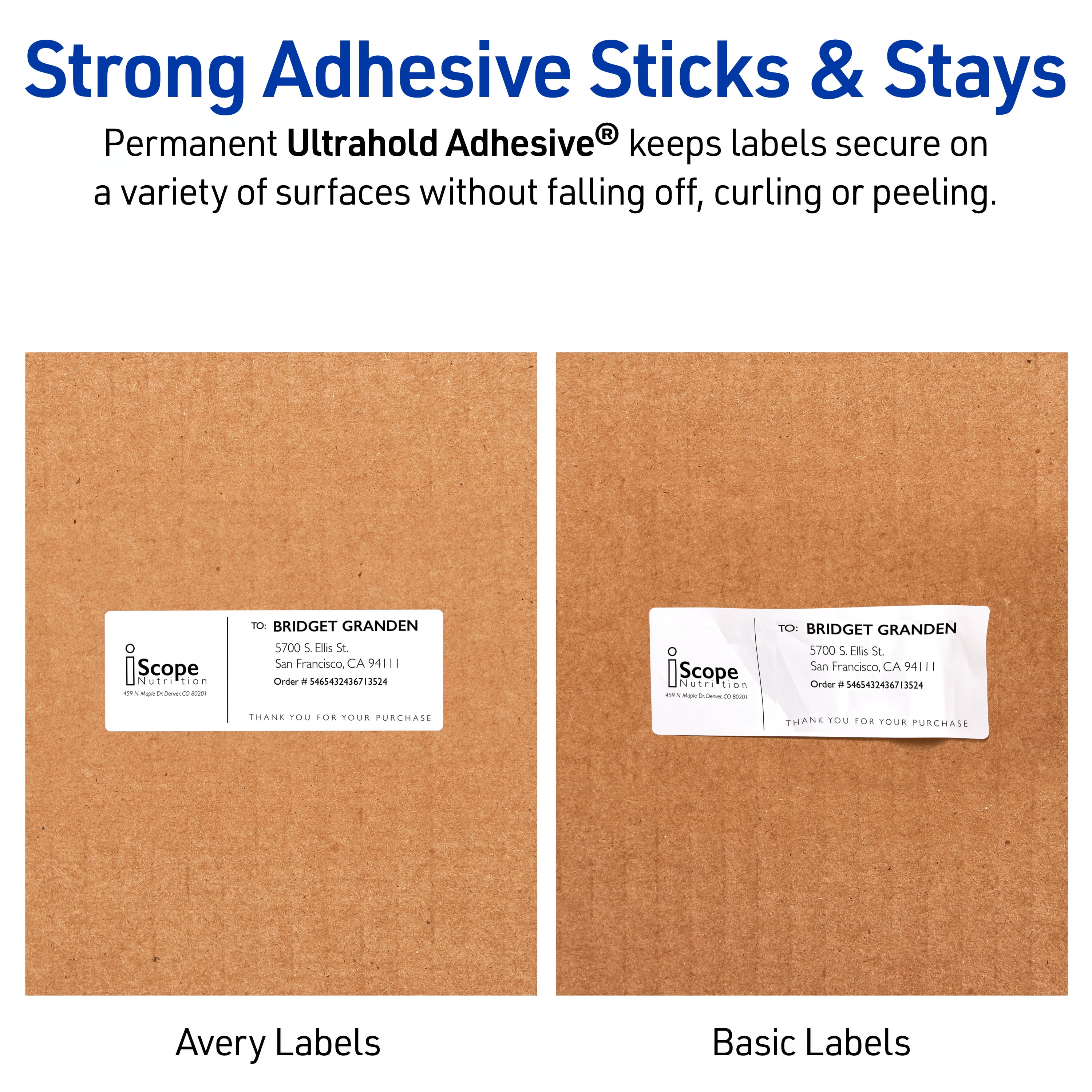 Avery Durable Waterproof Shipping Labels, 5.5" x 8.5", White, 100ct (5526)