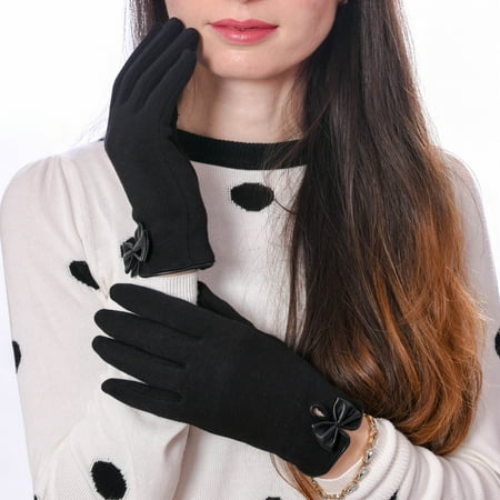 DEBRA WEITZNER Driving Gloves Touchscreen Winter Gloves for Women Cotton (Best Lightweight Winter Gloves)
