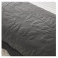 thumbnail image 5 of 2-Piece 100% Cotton Quilted Pillow Shams Embroidered Farmhouse Pillow Shams (King, Heather Grey), 5 of 7