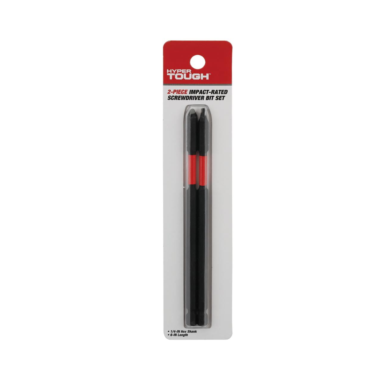 Hyper Tough 2-Piece Long Impact Driver Hex Shank Drill Bits