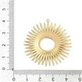 thumbnail image 3 of 3pcs 304 Stainless Steel Pendants Sun Charm Ion Plating(IP) golden 39x37x2mm Hole: 1.2mm, 3 of 3