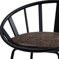 thumbnail image 5 of Counter Height Side Chair (2) - Brown & Black, Sled Base, , Comfortable Back 2 Chairs Brown/black, Base Design, Leather Upholstery, Slatted, 5 of 6