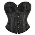 thumbnail image 2 of FAKKDUK Plus Size Corsets For Women, Corset Tops, Bustier Tops for Women, Sexy Boned Top, Bustier Lingerie For Halloween Costume Dress Gothic Shapewear Sexy Underwear, Black&L, 2 of 8
