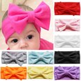 thumbnail image 2 of Grofry Headband Baby Toddler Solid Candy Color Bowknot Bow Stretch Hair Band Accessory, 2 of 6