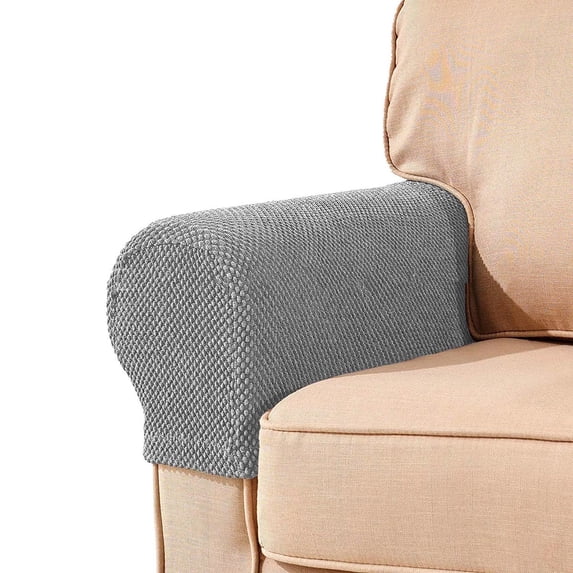 2Pcs 21x11x6Inches Plaid Padded Sofa Armrest Cover Stretchy Couch Chair Arm Protectors for Chairs Couch Sofa Armchair Slipcovers, 2pcs