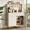 Wood Color + White Draw Surface, variant on Kojooin Recessed Sideboard/Buffet Cabinet with Storage Space, Modern Coffee Bar Cabinet with Adjustable Shelves and 2 Drawers for Kitchens, Dining Rooms, Living Rooms