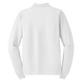 thumbnail image 6 of Yellow Rooster Men's Silk Touch Long Sleeve Polo T-Shirts White 3XL, 6 of 6