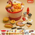 thumbnail image 1 of LEEYNEER Clearance Children‘s Play Home Toy Simulation Burger Set Breakfast Fast Food Set Kitchen Cooking Set Toy Children‘s Gift Best Gift, 1 of 6