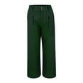 thumbnail image 4 of yunLCZ Womens Dress Pants Womens Linen Pants Casual Loose Wide Leg Pants For Women Elastic Waist Palazzo Pants Trousers With Pockets Office Slacks, 4 of 4
