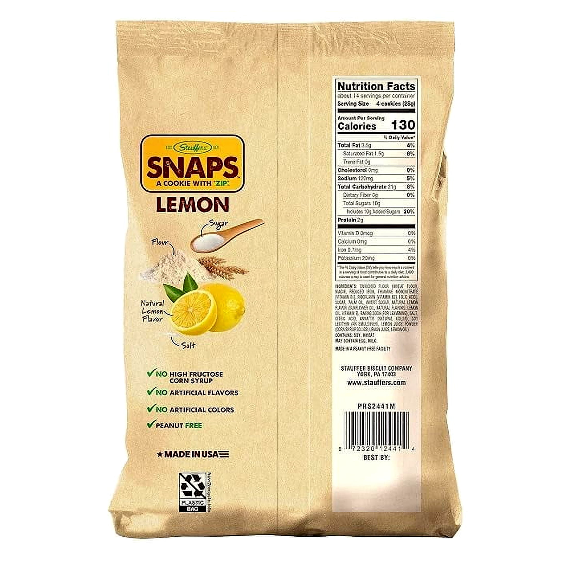 Stauffer's Original Recipe Lemon Snaps 14 oz. Bags (3 Bags)