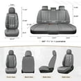 thumbnail image 3 of Coverado Car Seat Cover, Front Premium Leather Seat Protectors, Modern Cushion Universal Fit for Most Cars, Gray, 3 of 7