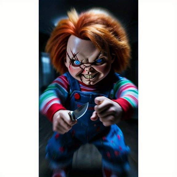 Chucky Diamond Painting Set (for Adults) 5D DIY Character Diamond Art Set (for Beginners) Round Full Diamond Diamond Painting Gem Art Crafts (Home Wall Decoration Gift)
