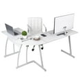 thumbnail image 4 of SSyao L Shaped Desk Corner Computer Gaming Laptop Table Workstation Home Office White, 4 of 10