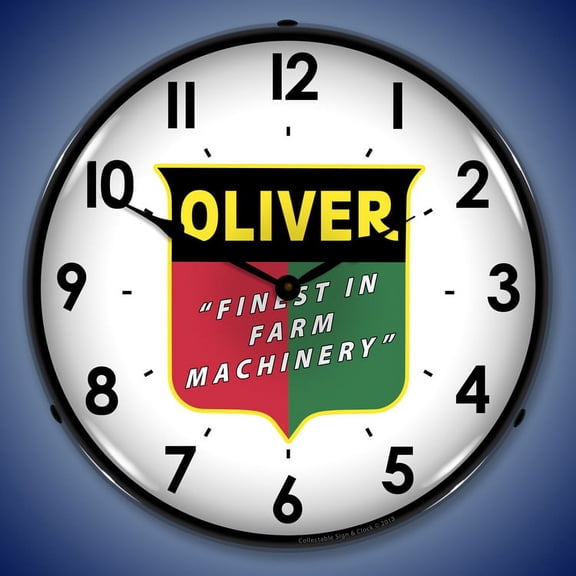 Oliver Farm Machinery Wall Clock, Lighted