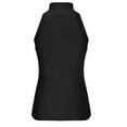 thumbnail image 3 of JGGSPWM Women Solid Camisole Sleeveless Shirts High Neck Tees Hollow Vest Cut Out Design Tank Tops Knot Irregular Tshirts Black L, 3 of 5