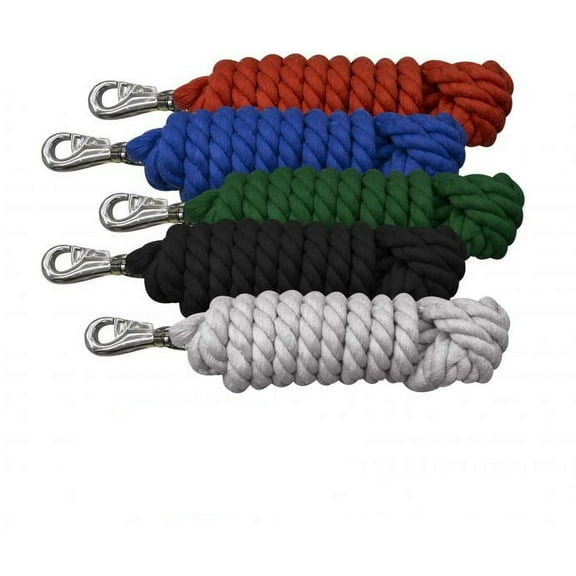 Showman 10' Braided Cotton Lead w/ Bull Snap (Black)